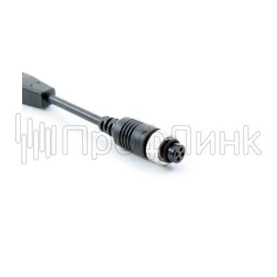 переходник GX16 BNC RCA Кабель 4-pin (мама) — 1 bnc + 2 rca + 1 power, 0,2 метра